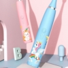 Kép 4/5 - Cartoon Kids Elektromos fogkefe gyerekeknek - 6 db cserélhető fejjel - Kék - Unikornisos