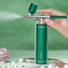 Kép 4/7 - AirBrush Kozmetikai vezeték nélküli hordozható kézi festékszóró pisztoly 0,3 mm-es nano fúvókával - Zöld