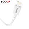 Kép 2/3 - YOOUP L03 PD töltő adatkábel USB-C-Lightning - fehér