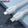 Kép 3/3 - YOOUP L03 PD töltő adatkábel USB-C-Lightning - fehér