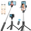 Kép 1/6 - Beépített LED-es Selfie bot bluetooth távirányítóval