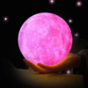 Kép 3/6 - 3D Színváltó Hold lámpa távirányítóval