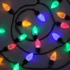 Kép 7/7 - Napelemes Karácsonyi Színes Toboz Fényfüzér - 50 LED
