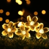 Kép 2/6 - Napelemes Karácsonyi Meleg Fényű Cseresznyevirág Fényfüzér - 50 LED - 6,9 m