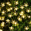 Kép 3/6 - Napelemes Karácsonyi Meleg Fényű Cseresznyevirág Fényfüzér - 50 LED - 6,9 m