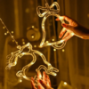 Kép 3/7 - Karácsonyi figurás LED fényfüzér - szarvas, harang, fenyőfa és csillag 4 m