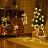 Kép 4/7 - Karácsonyi figurás LED fényfüzér - szarvas, harang, fenyőfa és csillag 4 m