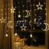 Kép 2/6 - Karácsonyi figurás LED fényfüzér - hold és csillag 4 m