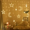 Kép 4/6 - Karácsonyi figurás LED fényfüzér - hold és csillag 4 m