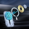 Kép 5/9 - Choetech Autós MagSafe mágneses tartó és Qi vezeték nélküli töltő 15W + Szivargyújtós töltő fekete (T200-F)