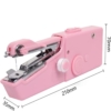 Kép 5/6 - Elemes hordozható mini varrógép - Rózsaszín