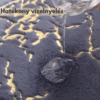 Kép 3/9 - Márvány mintás, aranyozott fürdőszobaszőnyeg - 39x59 cm - Szürke