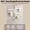 Kép 8/10 - Intelligens törölközőszárító radiátor kihajtható szögletes karokkal, G68 - Fehér