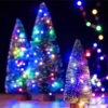 Kép 3/7 - Karácsonyi Napelemes Tündérfény Égősor Távirányítóval - 100 LED - színes