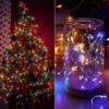Kép 4/7 - Karácsonyi Napelemes Tündérfény Égősor Távirányítóval - 100 LED - színes