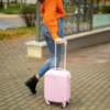 Kép 7/7 - LEONARDO DA VINCI Kabinbőrönd, XS méret, kivehető kerékkel - Rózsaszín