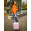 Kép 2/7 - LEONARDO DA VINCI Kabinbőrönd, XS méret, kivehető kerékkel - Rózsaszín