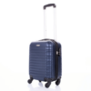 Kép 2/7 - LEONARDO DA VINCI Kabinbőrönd, XS méret, egyenes csíkozás - Sötétkék