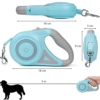 Kép 3/5 - 2in1 multifunkcionális behúzható kutya póráz lámpával - Kék