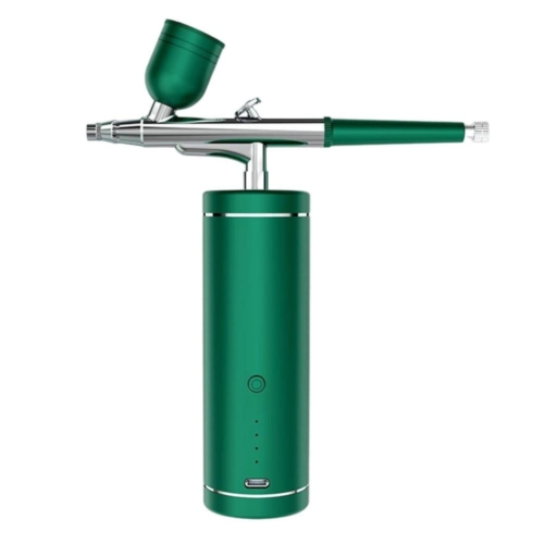 AirBrush Kozmetikai vezeték nélküli hordozható kézi festékszóró pisztoly 0,3 mm-es nano fúvókával - Zöld