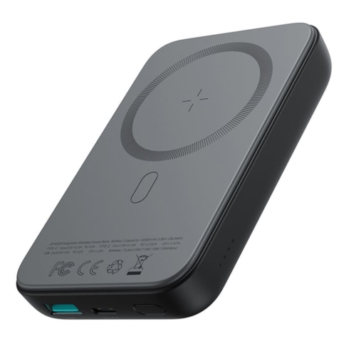 Joyroom power bank 10000mAh 20W Qi vezeték nélküli gyorstöltő iPhone-hoz (JR-W020) - fekete