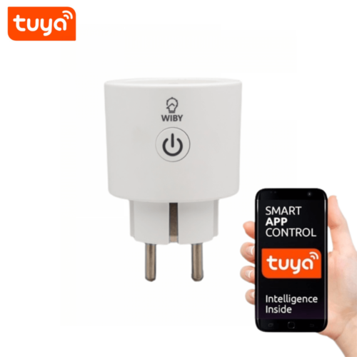 TUYA WIBY Wifis okos fogyasztásmérő konnektor - F1s202-EU