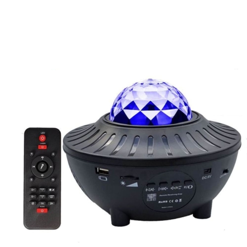 Bluetooth LED projector - fekete - 19 cm