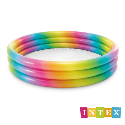 INTEX 3 gyűrűs, ombre gyerekmedence - 58439np - Szivárvány