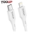 YOOUP L03 PD töltő adatkábel USB-C-Lightning - fehér