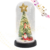 Karácsonyi világító és zenélő fenyőfa hógömb, mikulással