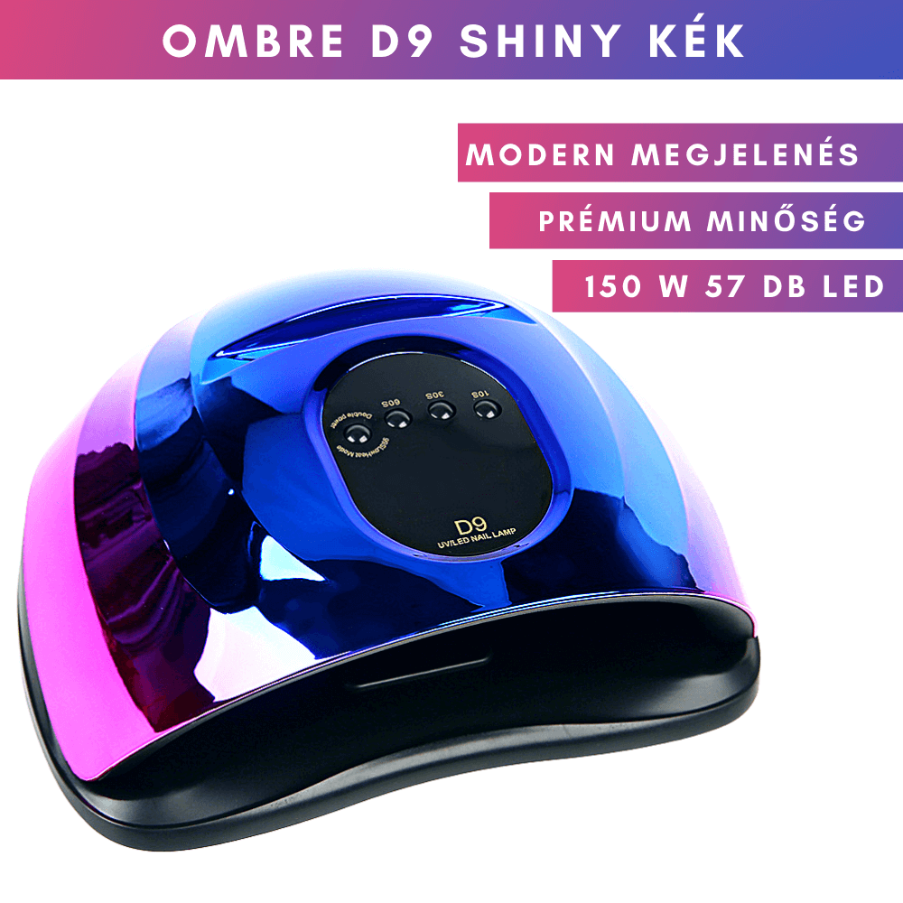 Ombre D9 Shiny UV/LED műkörmös lámpa - Fényes kék