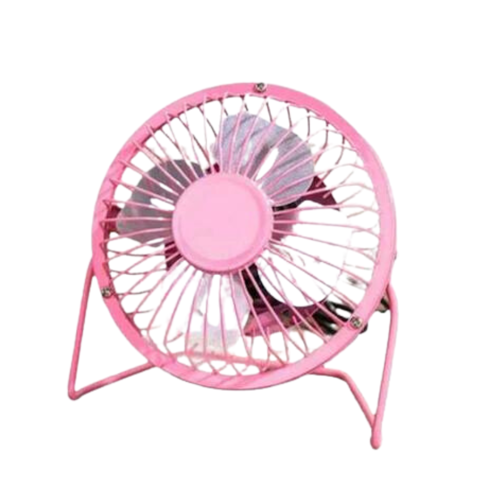 Mini elektromos asztali ventilátor - rózsaszín - 15 cm