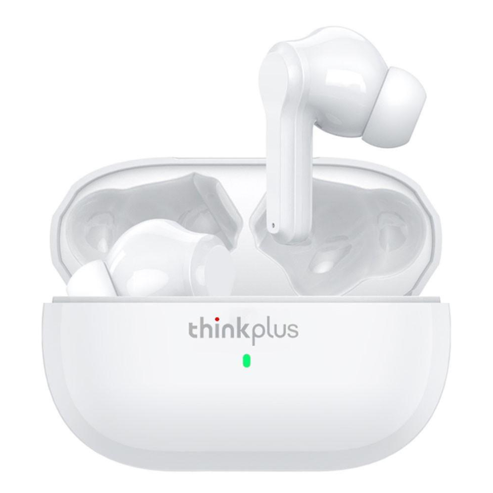 LENOVO ThinkPlus LivePods TWS Vezeték nélküli fülhallgató töltőtokkal - Bluetooth 5.0 - LP1S - Fehér