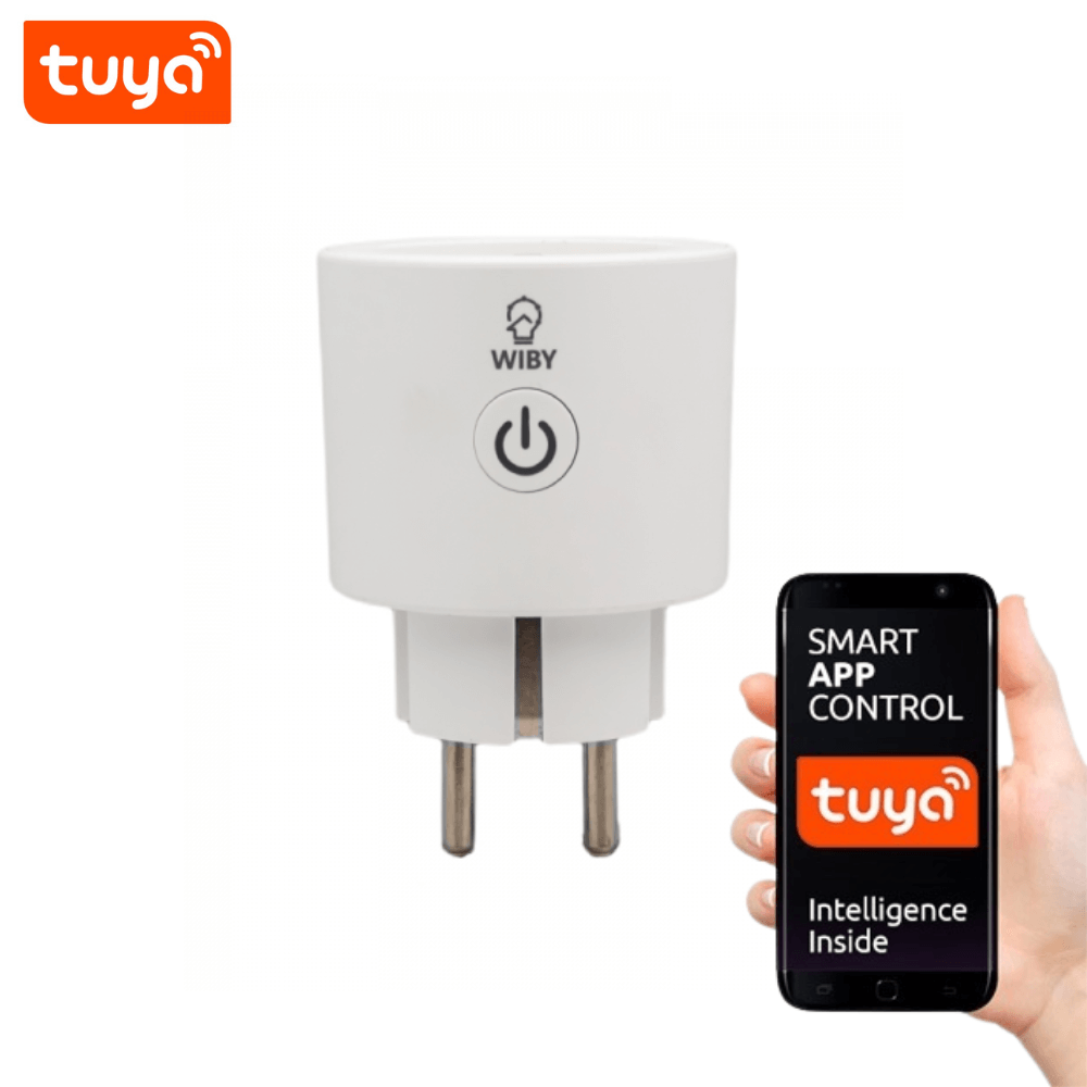 TUYA WIBY Wifis okos fogyasztásmérő konnektor - F1s202-EU