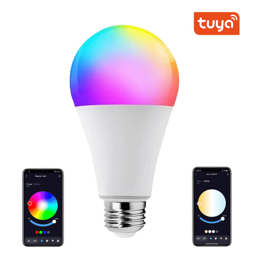 TUYA RGB, LED dimmelhető okos izzó, E27, 10W - A21